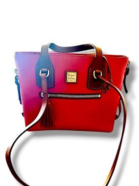 Dooney & Bourke‎ Morgan Shoulder Bag Tote | Geranium Italian Leather &  Tassels